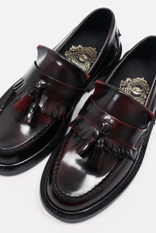 'The Rita' Hi-Shine Oxblood - Tassel Loafer