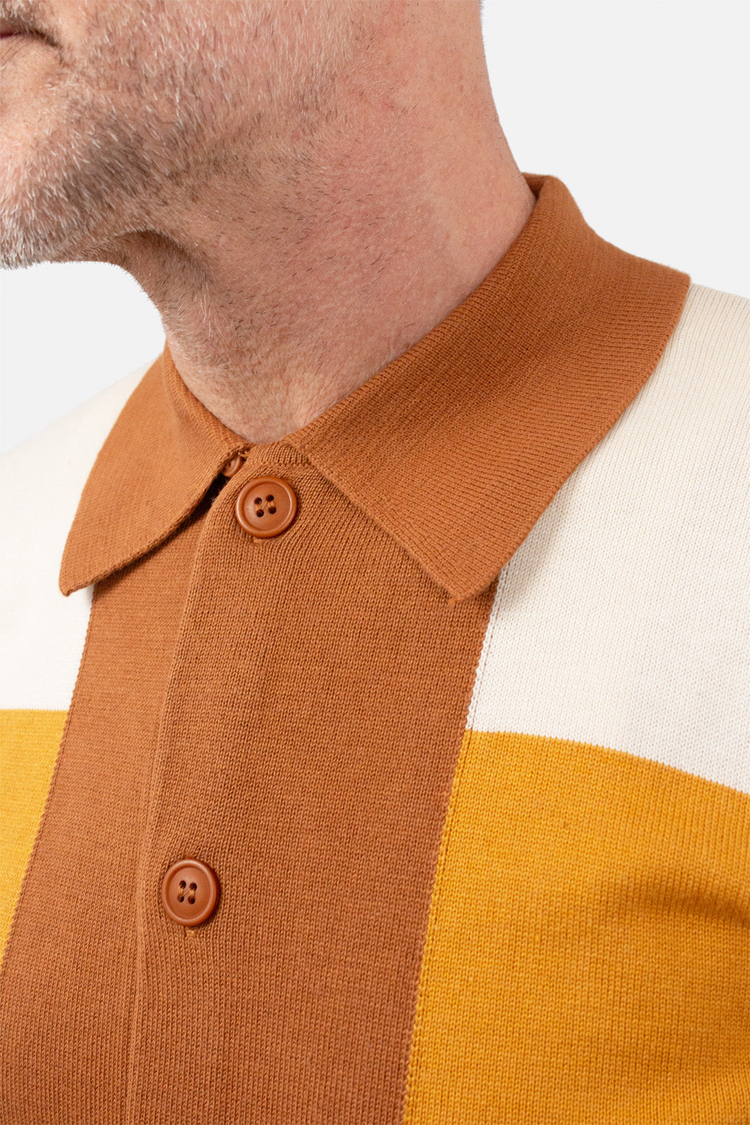 Crown Walnut & Peach - Polo Knit