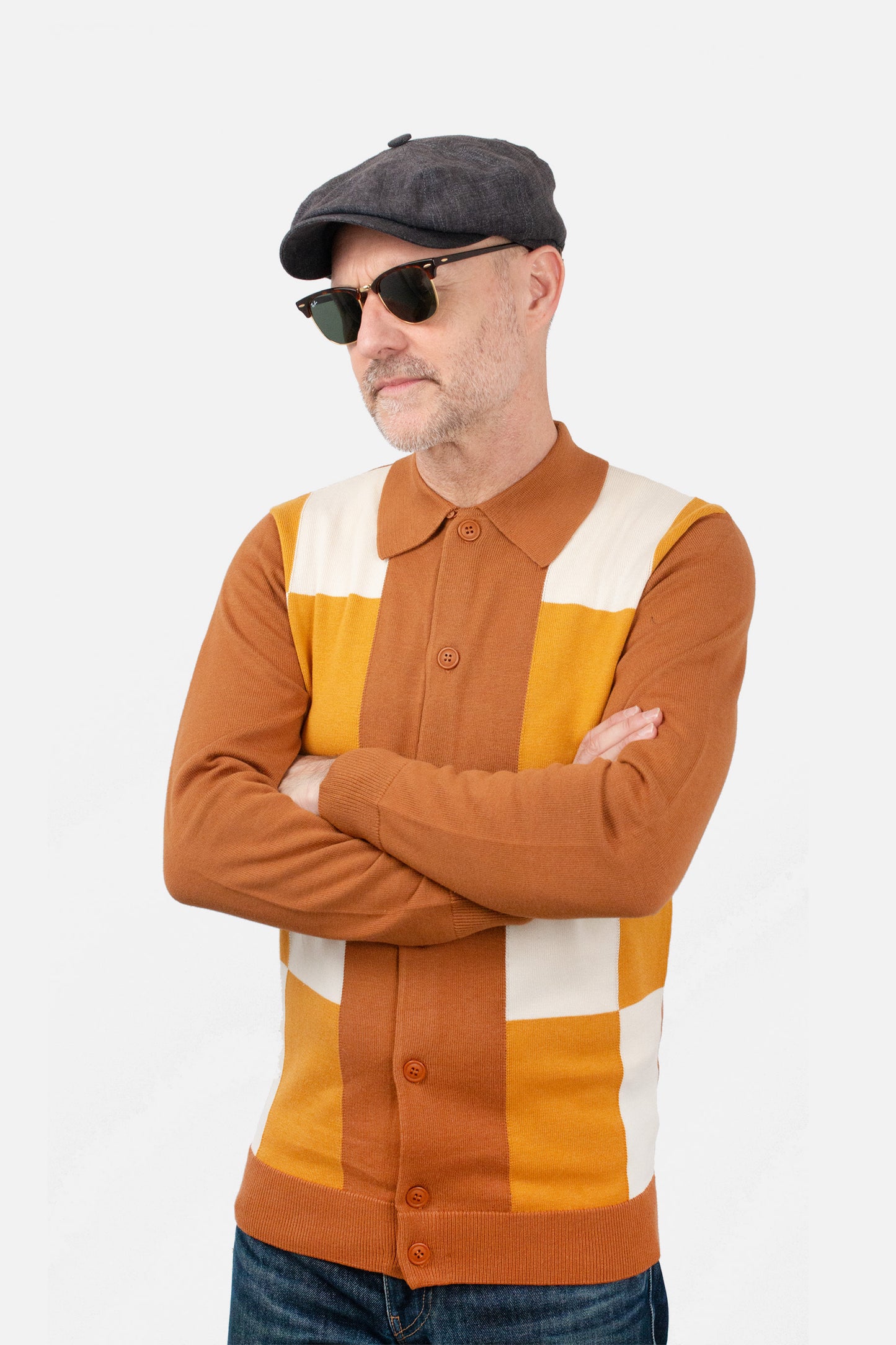 Crown Walnut & Peach - Polo Knit