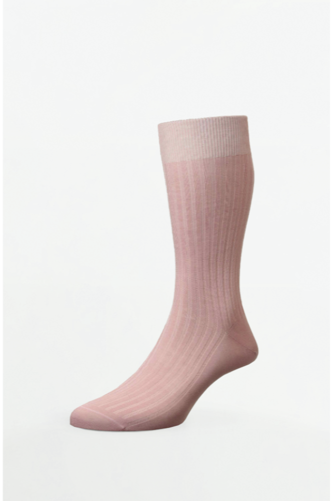 Danvers Cotton English Made Dusky Pink - Socks