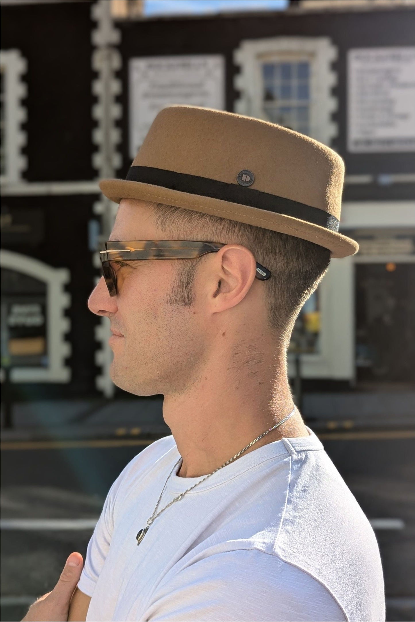 Jack Wool Pork Pie Camel - Hat