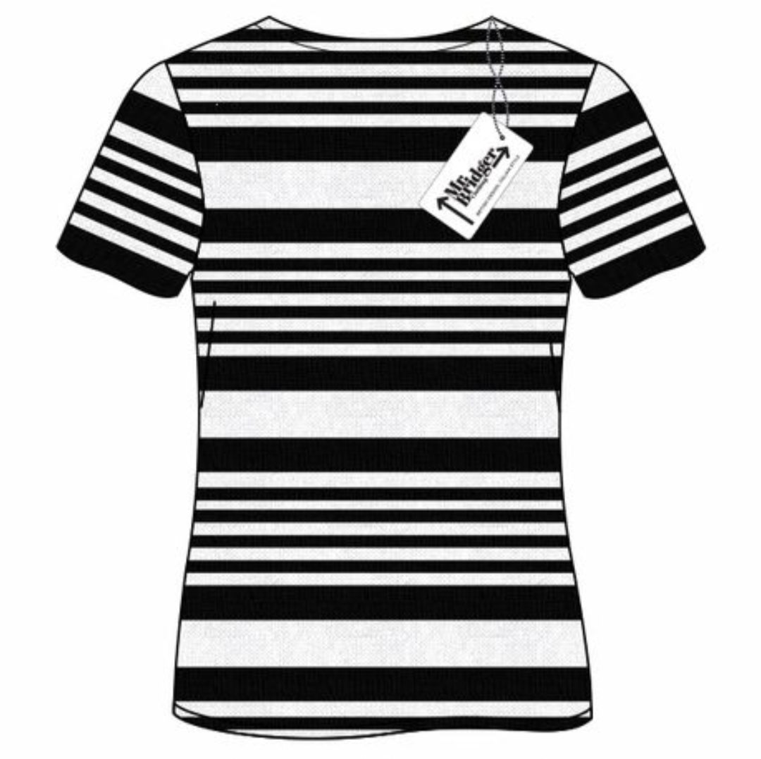 Jean White / Black Stripe - Knit
