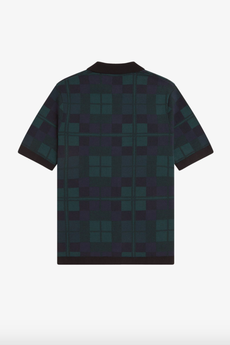 K1553 Black Watch Tartan Knit - Shirt