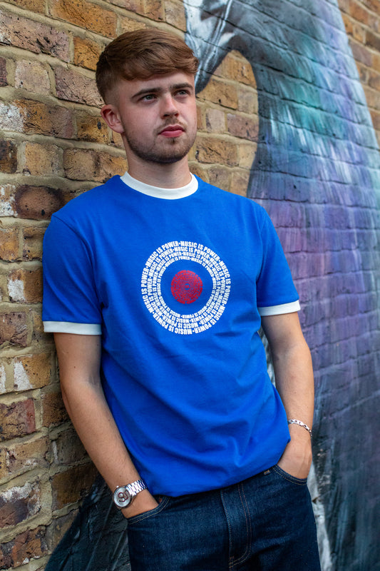 Music is Power Target Cobalt - T-Shirt