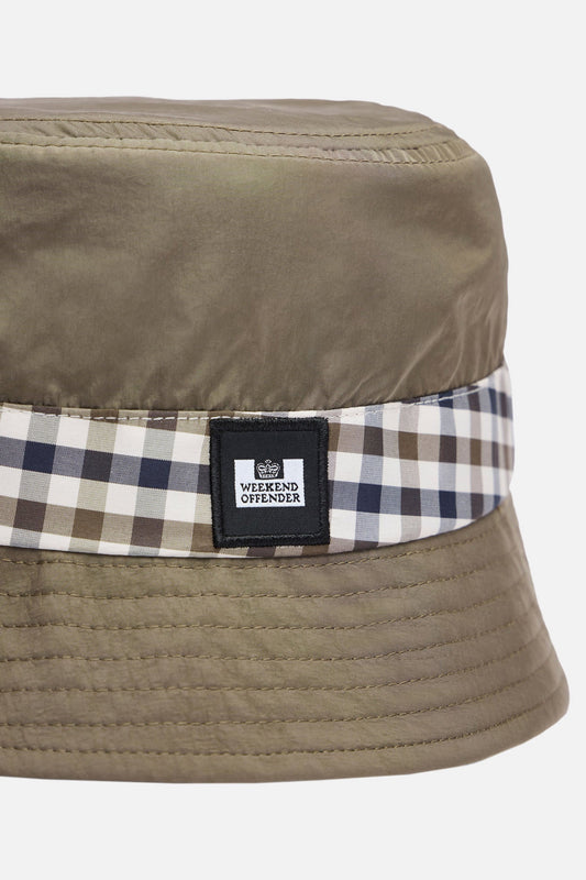 Queensland Classic Check Tobacco - Bucket Hat