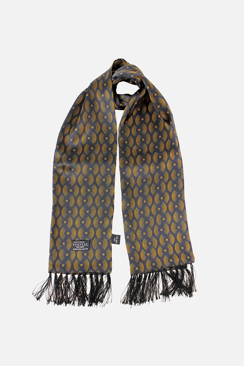Black and Gold Vinyl Print - Silk Scarf