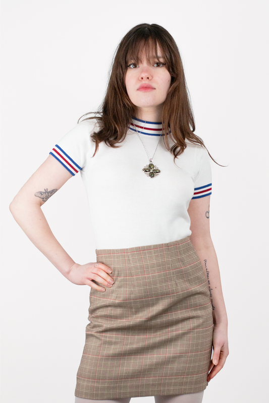 Dorval Ecru Knitted - Mock Turtle Neck