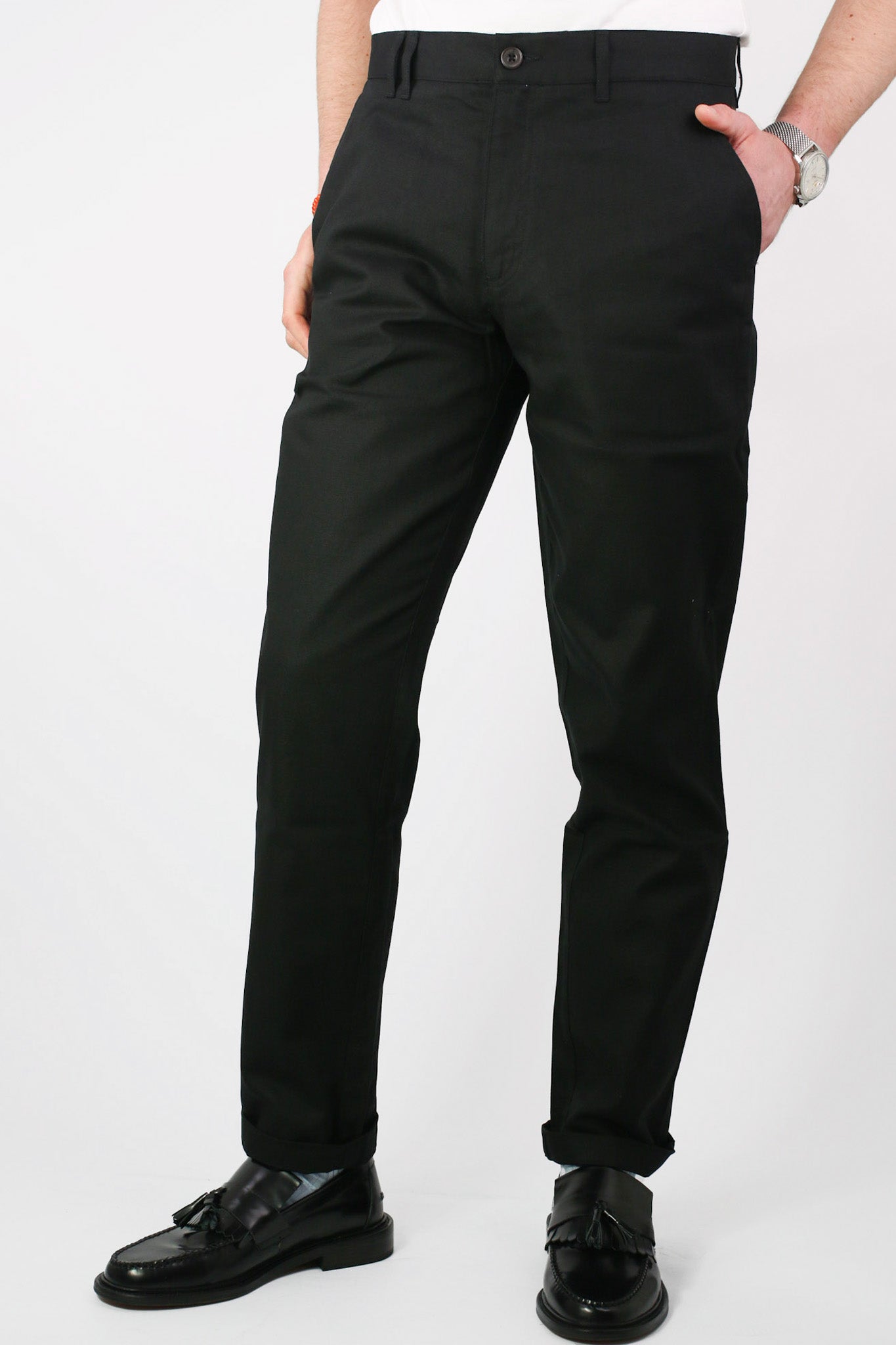 Norwood Regular Fit Cotton Hopsack True Black - Trousers