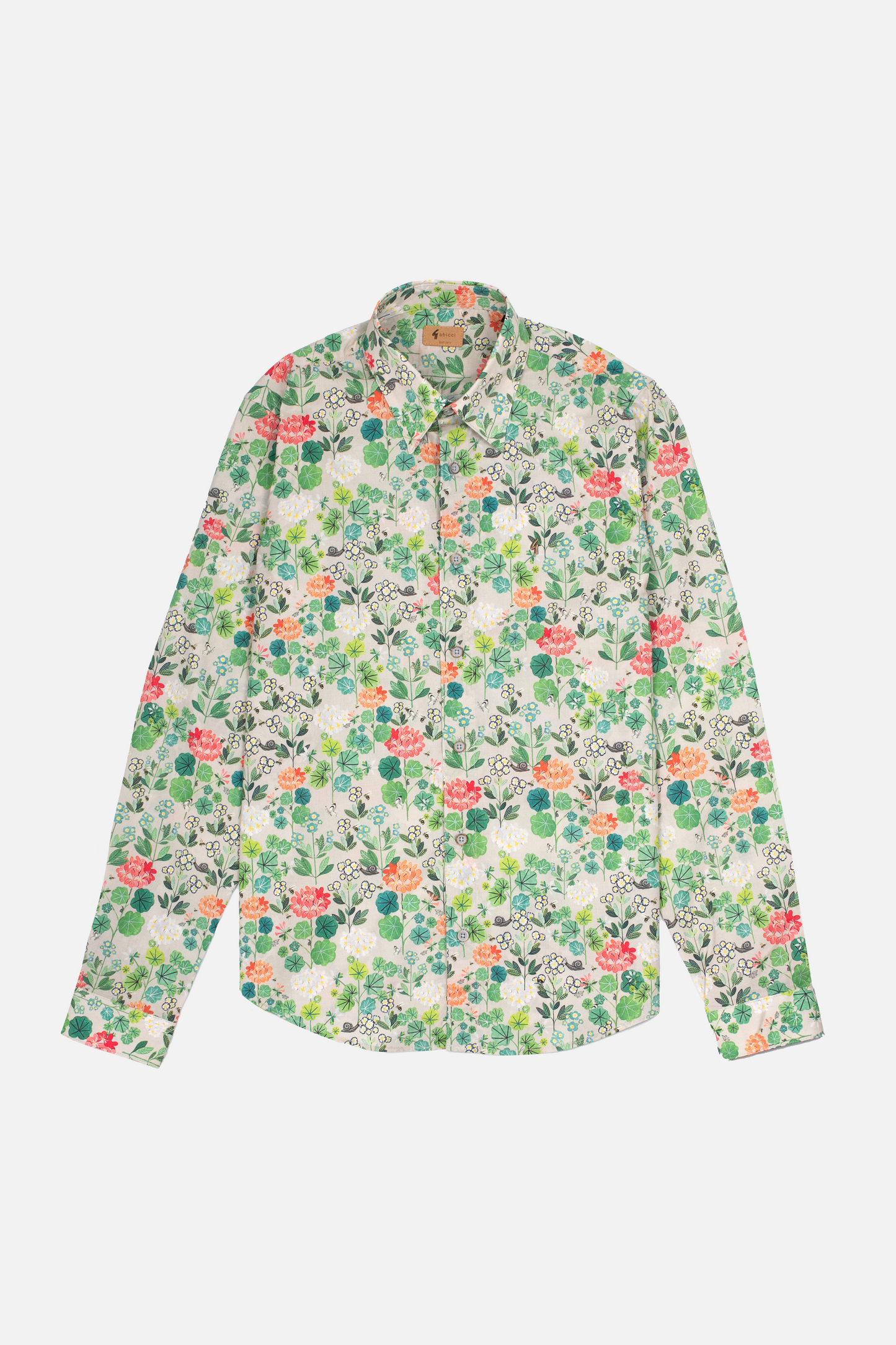 Clarke Meadow Green Floral Long Sleeve - Shirt