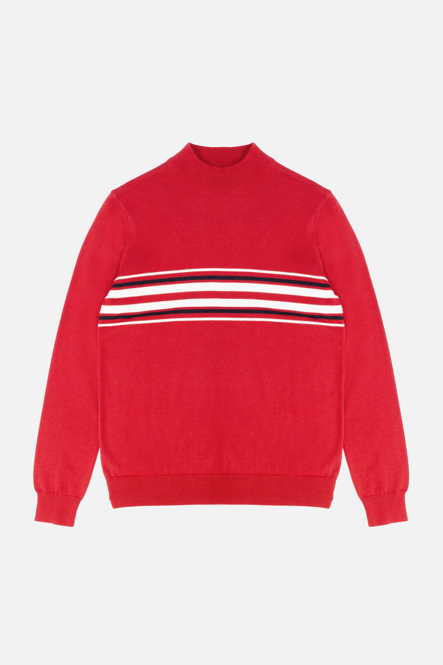Knebworth Border Stripe Blood - Turtle Neck