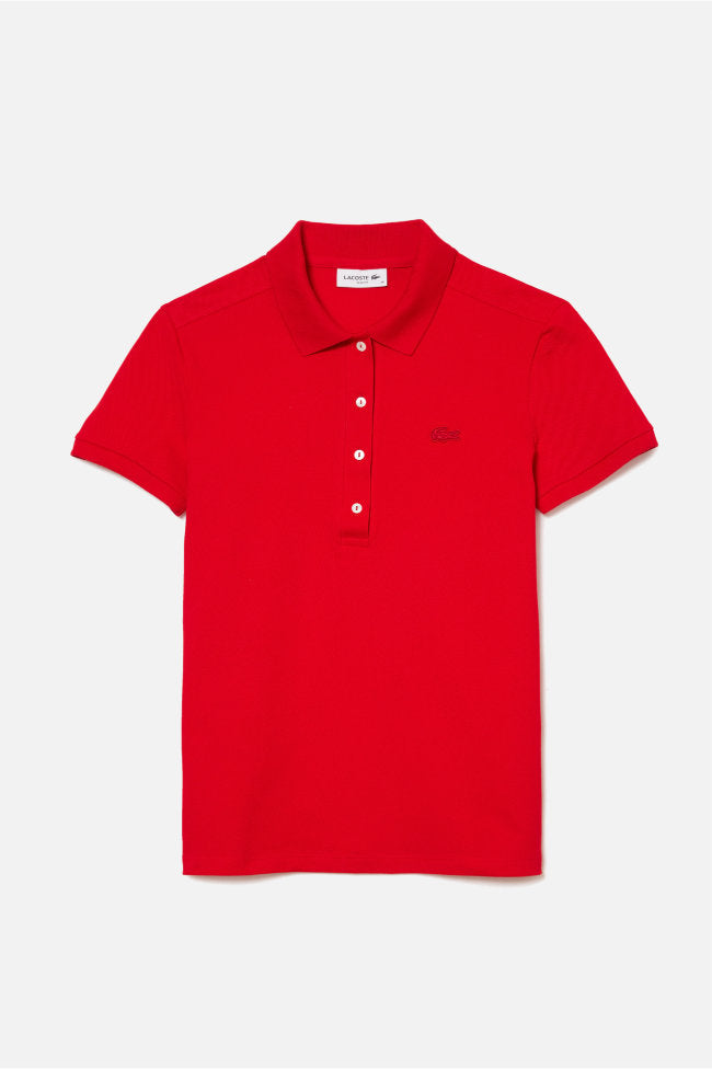 Women's Slim Fit Stretch Mini Piqué Red 240 - Polo Shirt