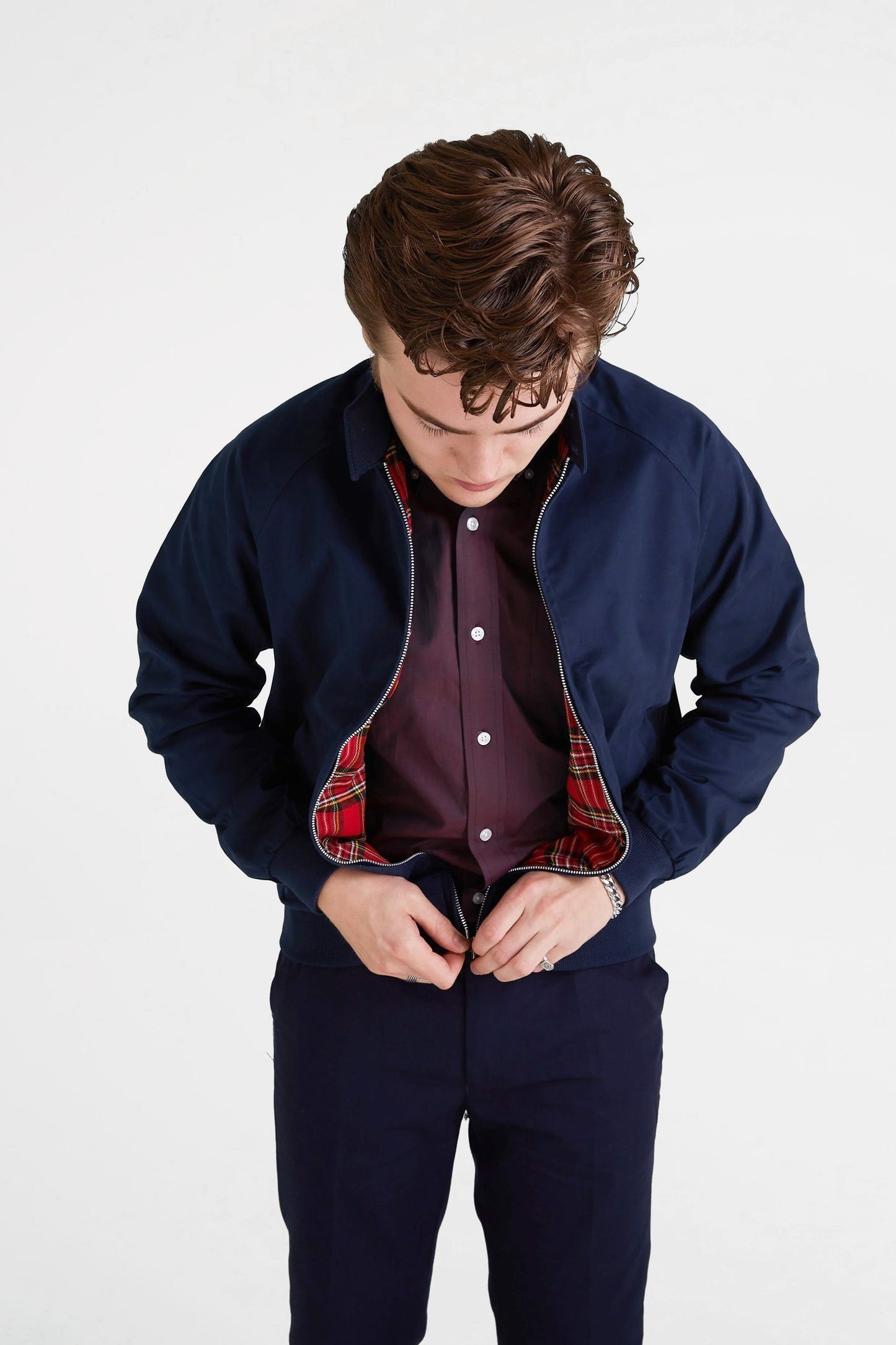 Men's Dark Navy - Harrington Jacket