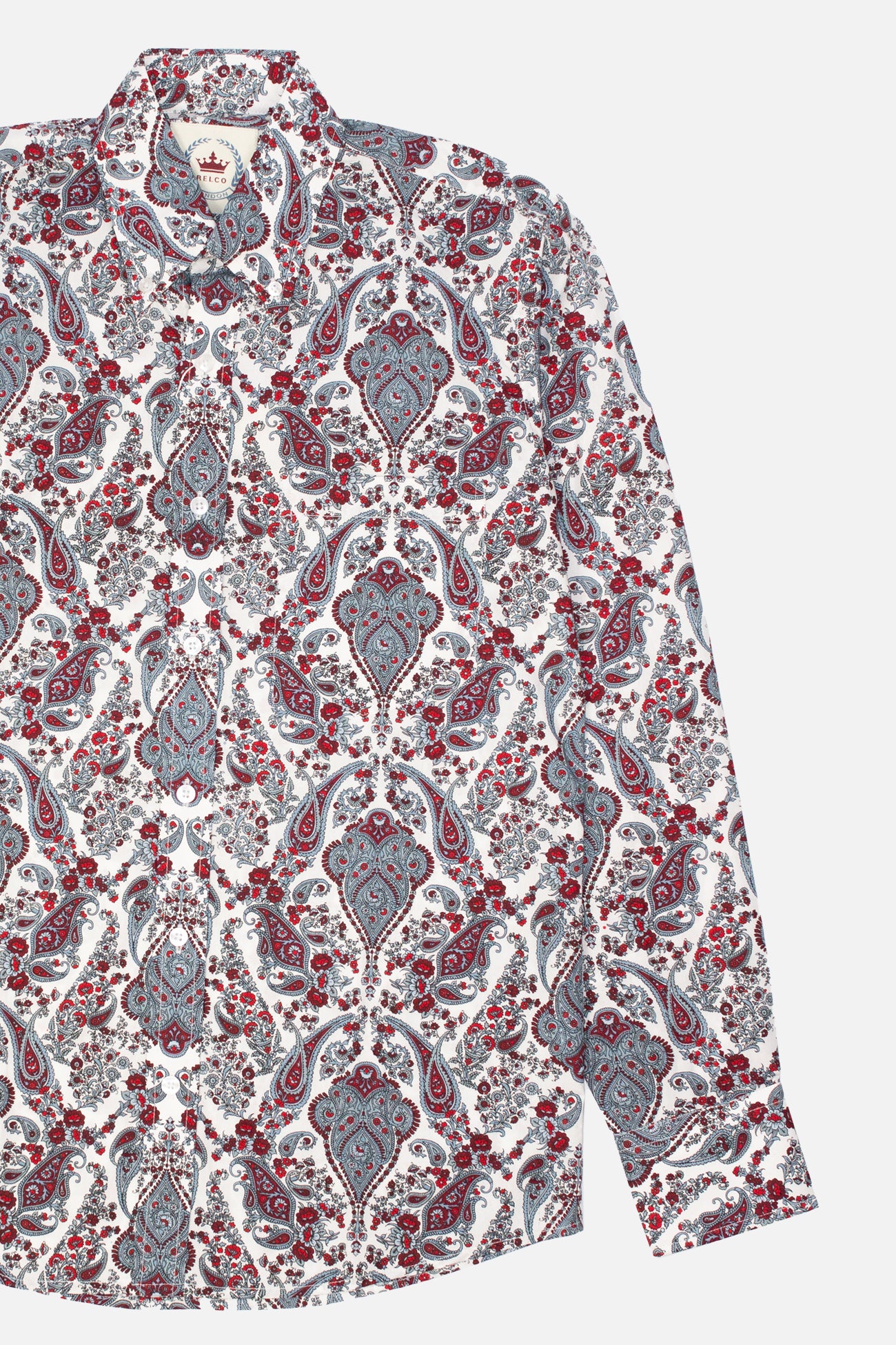 PS28 Old English White & Red Paisley - Shirt