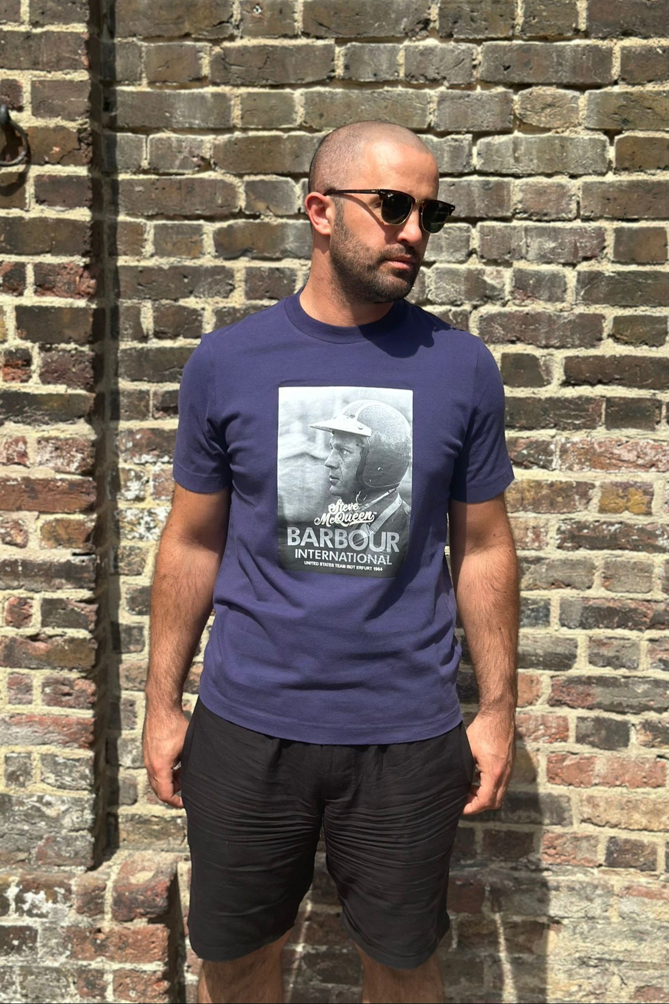 Steve McQueen Graphic Royal Blue - T-Shirt