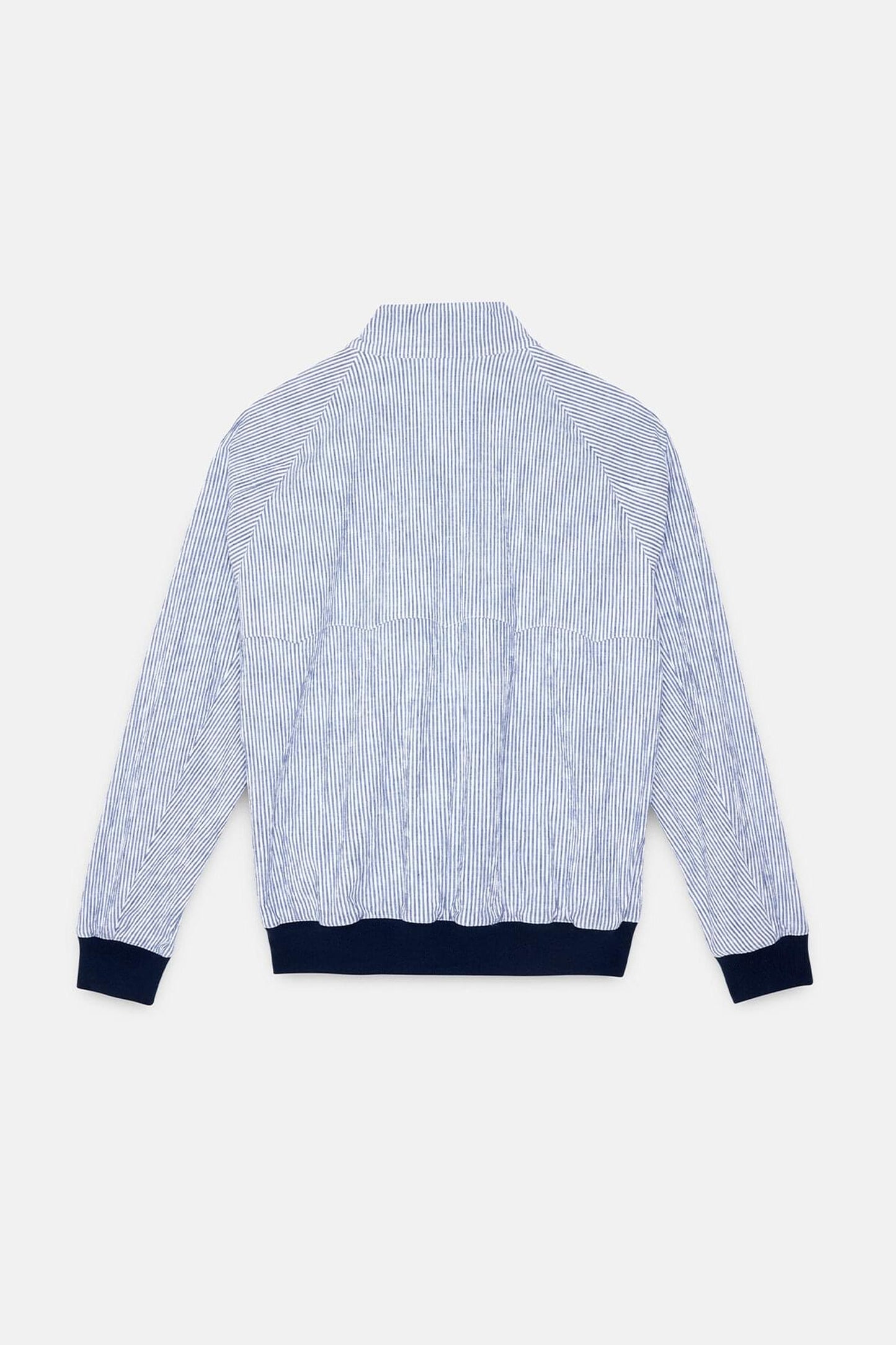 G9 Modern Classic Seersucker Blue White - Harrington Jackets