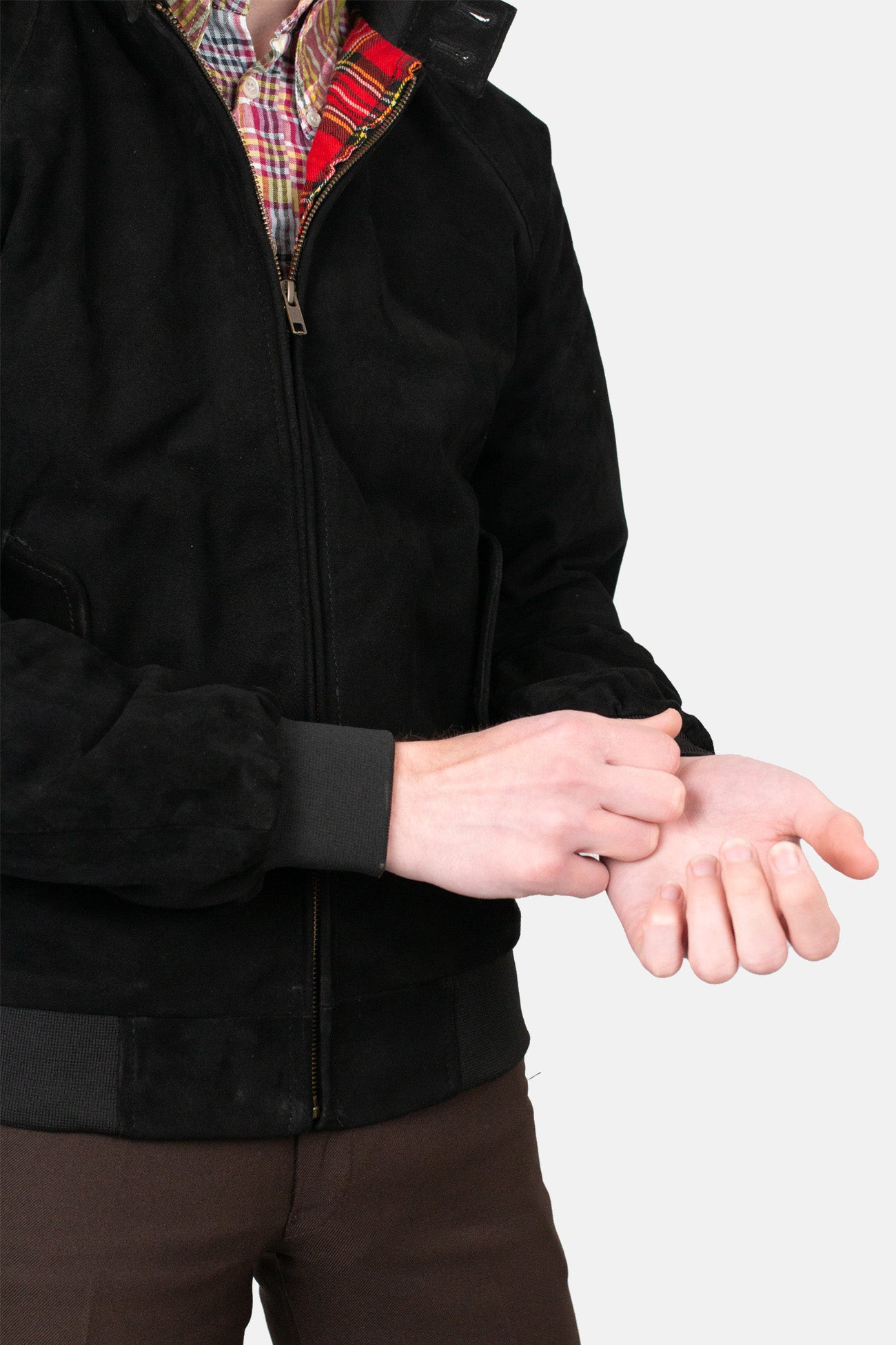 Men’s Premium Suede Black - Harrington Jacket