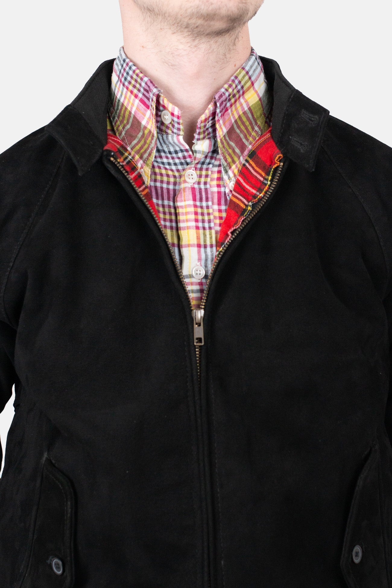 Men’s Premium Suede Black - Harrington Jacket