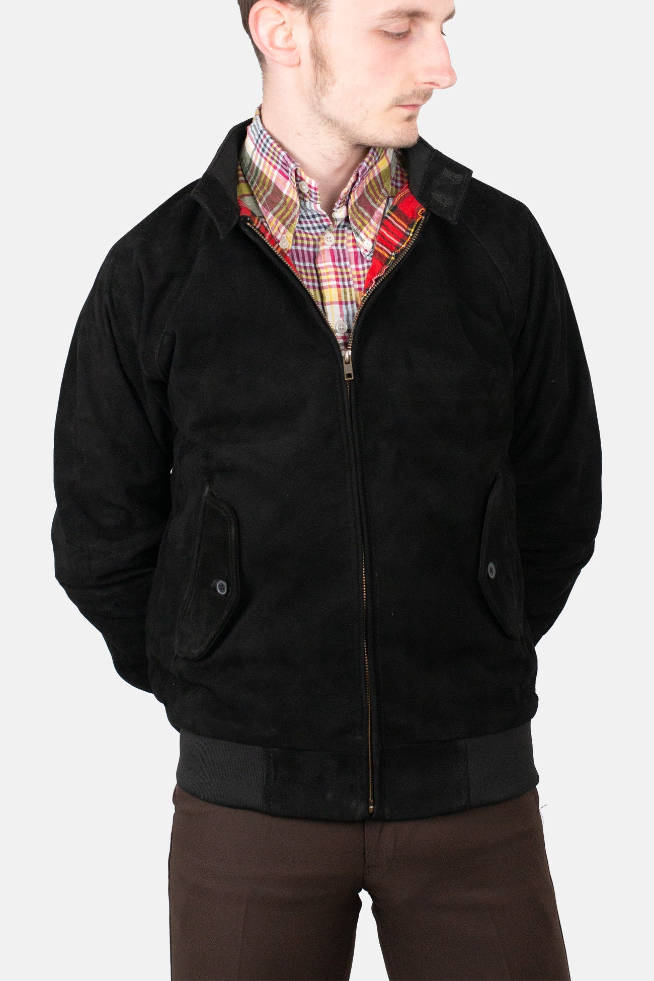 Men’s Premium Suede Black - Harrington Jacket