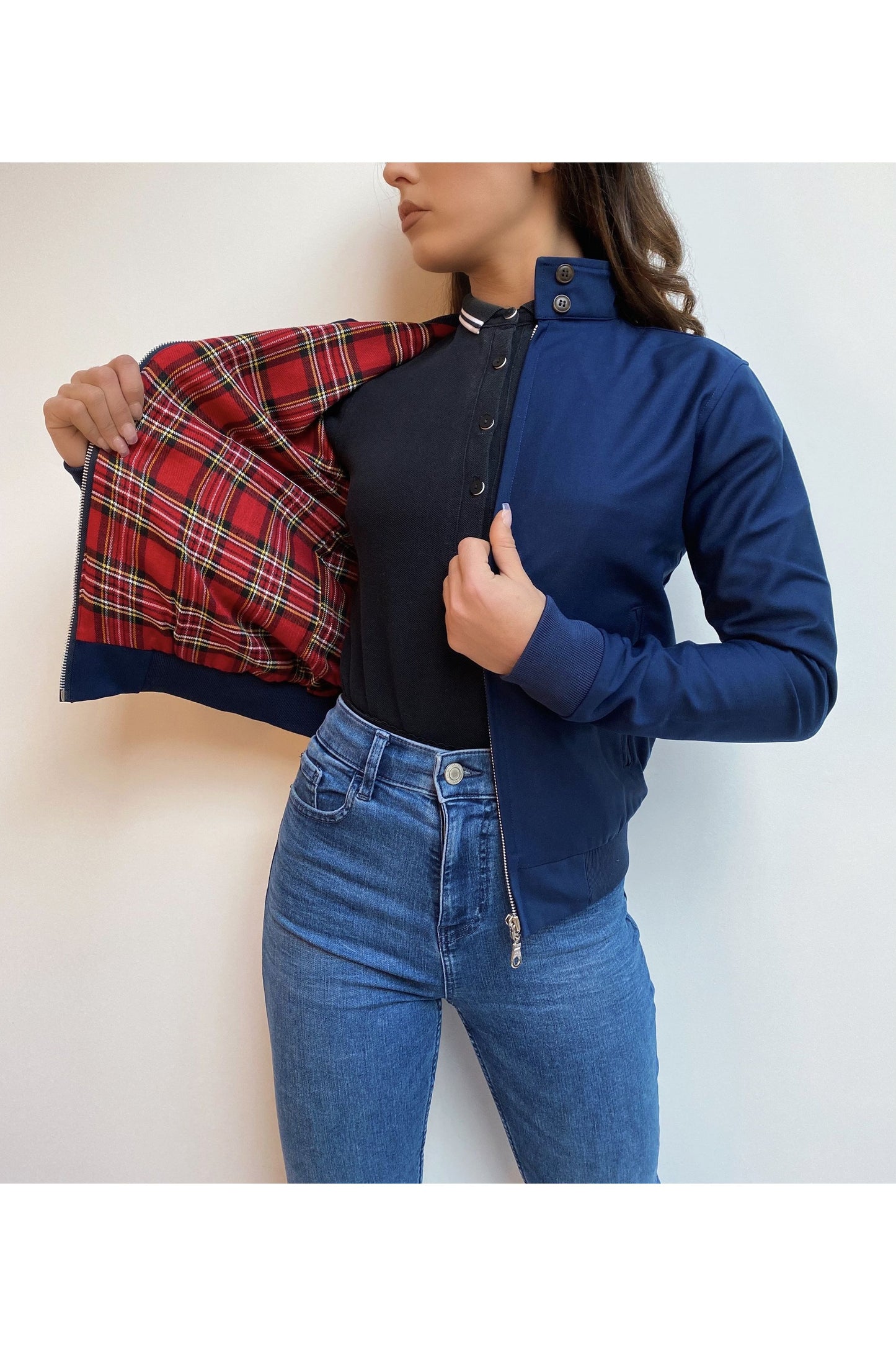 Women's Dark Navy - Harrington Jacket
