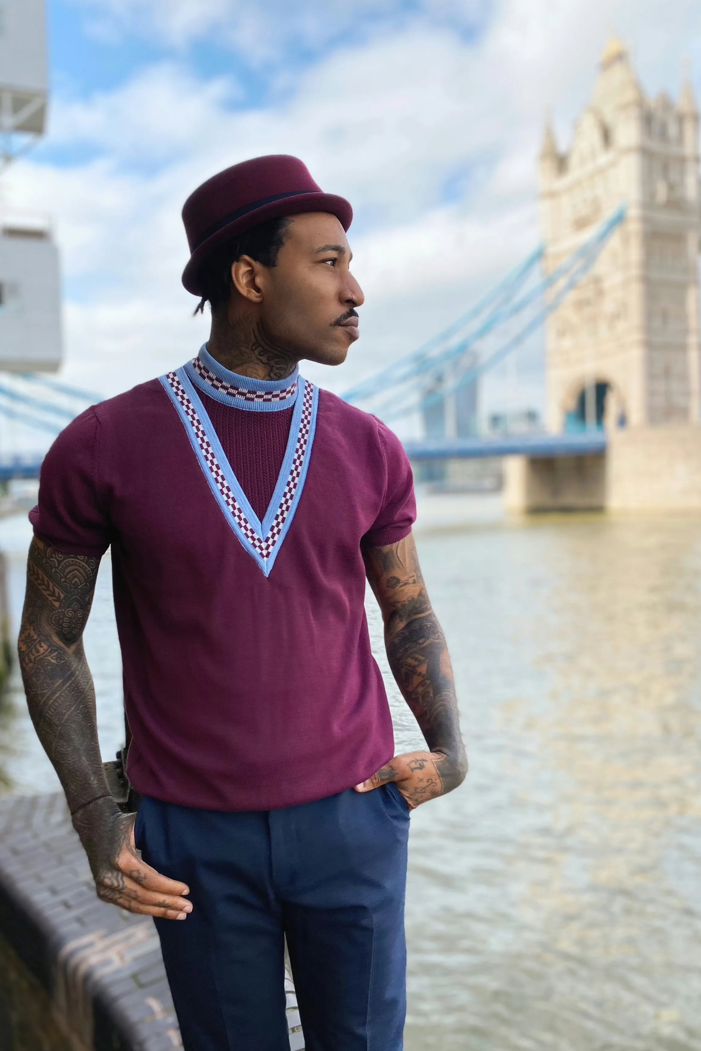 V-Insert Player Port Chequerboard - Knit