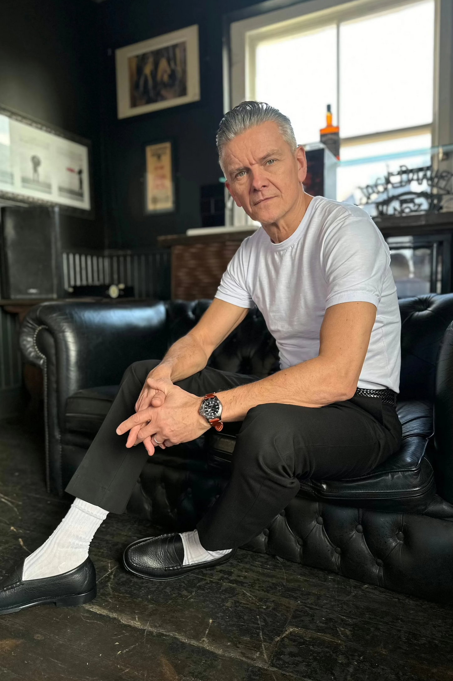 'The Dean' Classic White Crewneck - T-Shirt