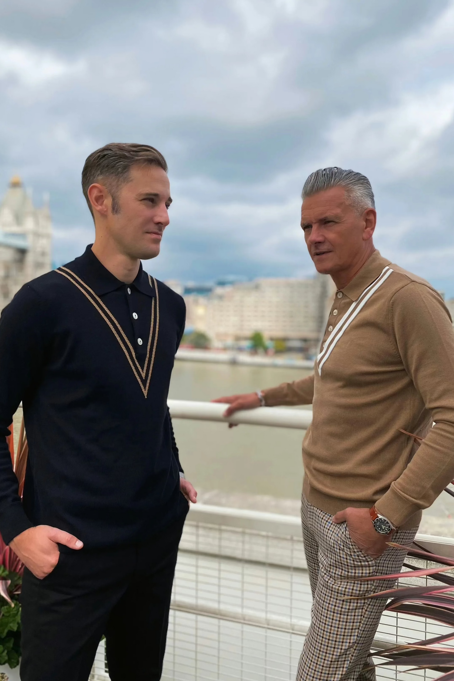 The 'Chet' Camel & Ecru - Polo Knit