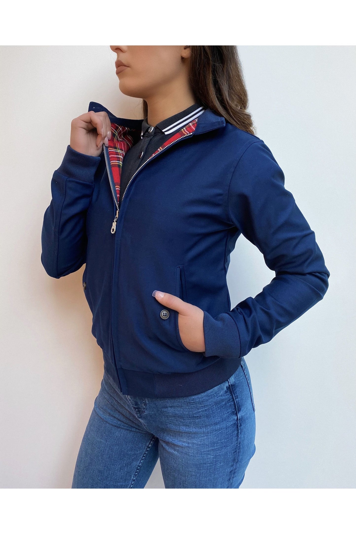 Women's Dark Navy - Harrington Jacket