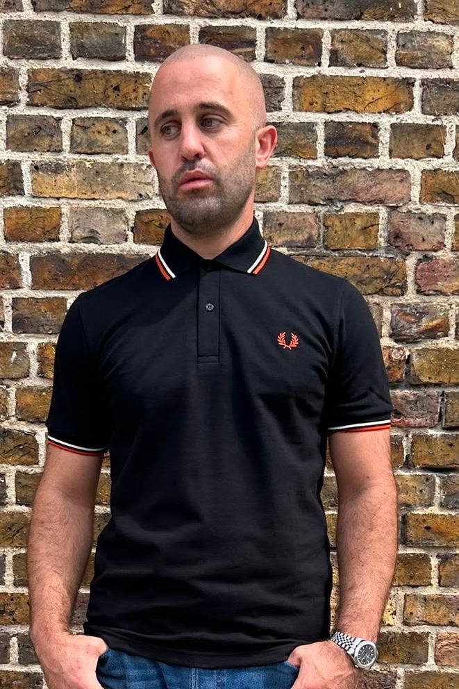 M12 Black / Orange / Ecru - Polo