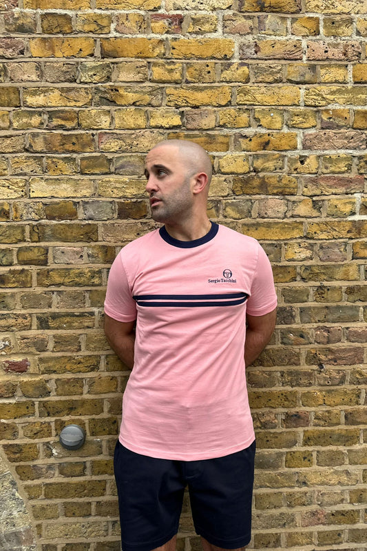 New Supermac Quartz Pink /Maritime Blue - T-Shirt