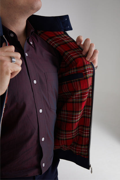 Men's Dark Navy - Harrington Jacket