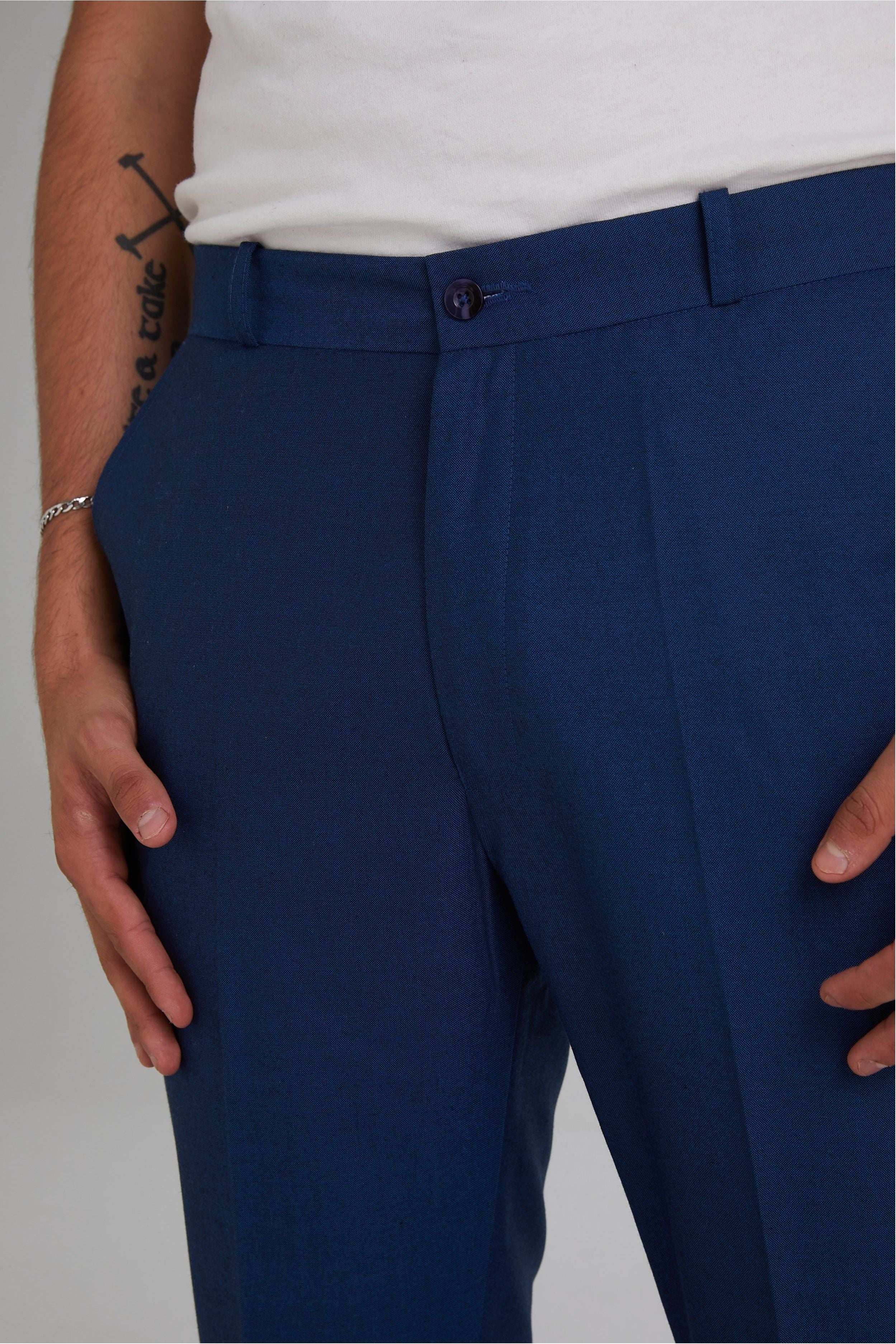 Sta Press Airforce Blue Tonic - Trousers