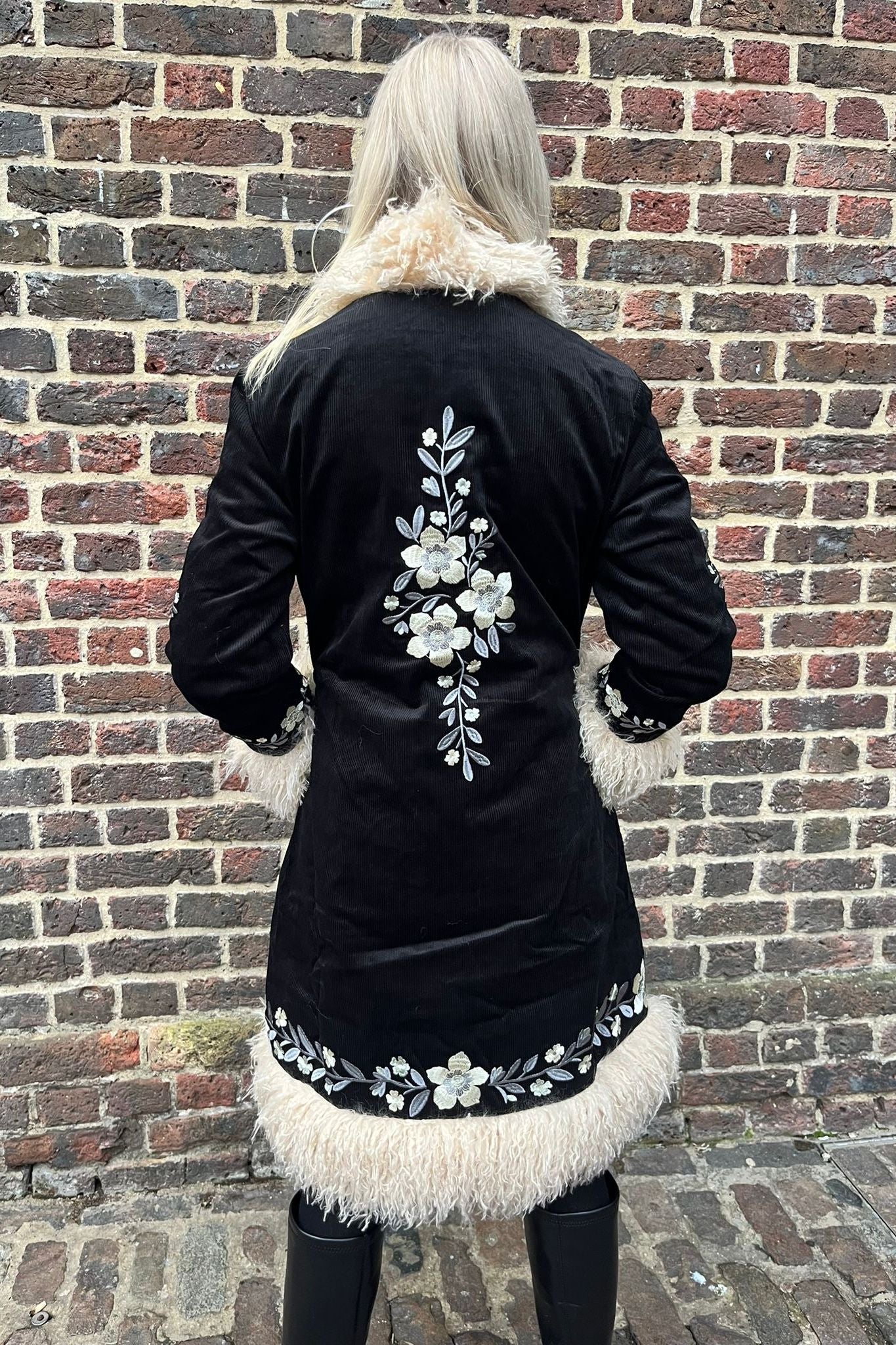 Penny Lane Fur Collar Midnight - Coat