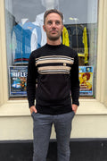 Liam Stripe Black - Knit