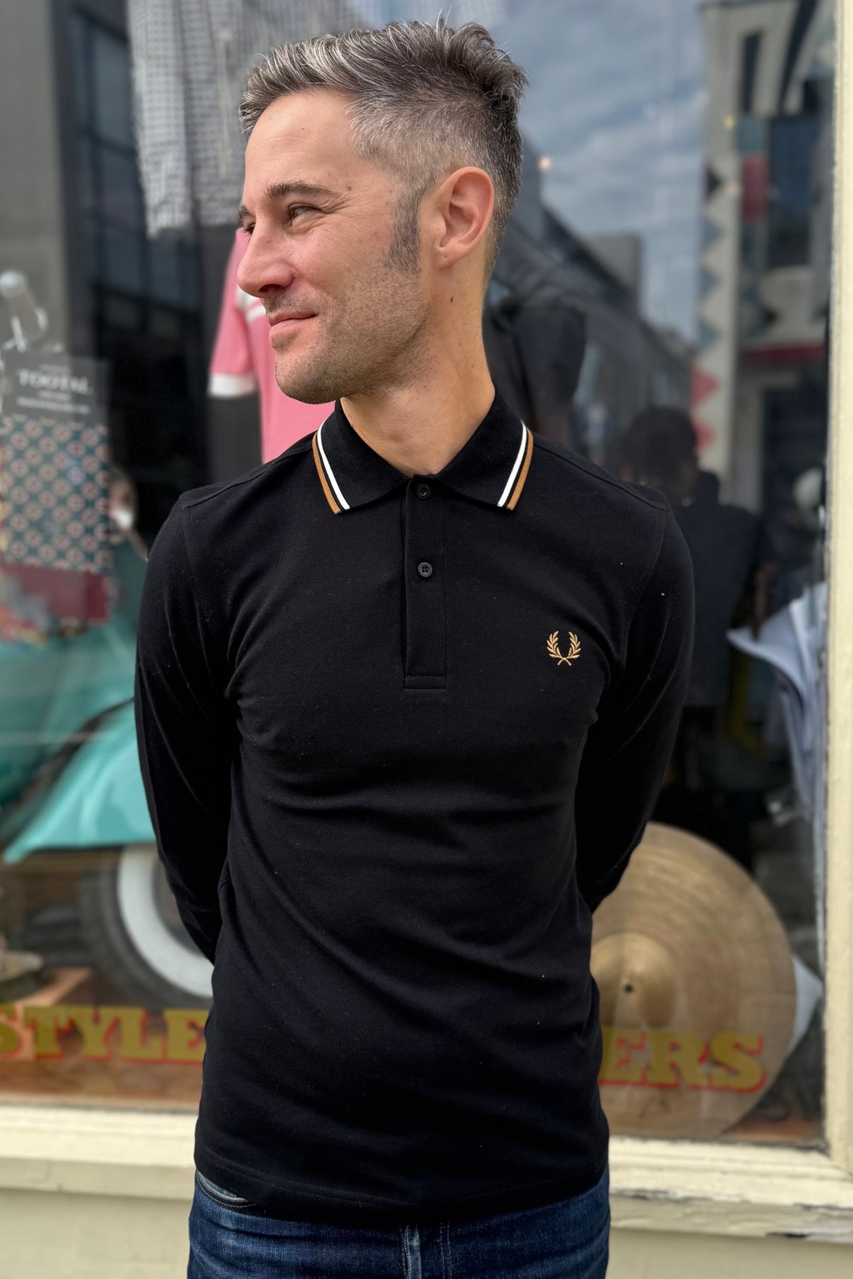M3636 Black - L/S Polo