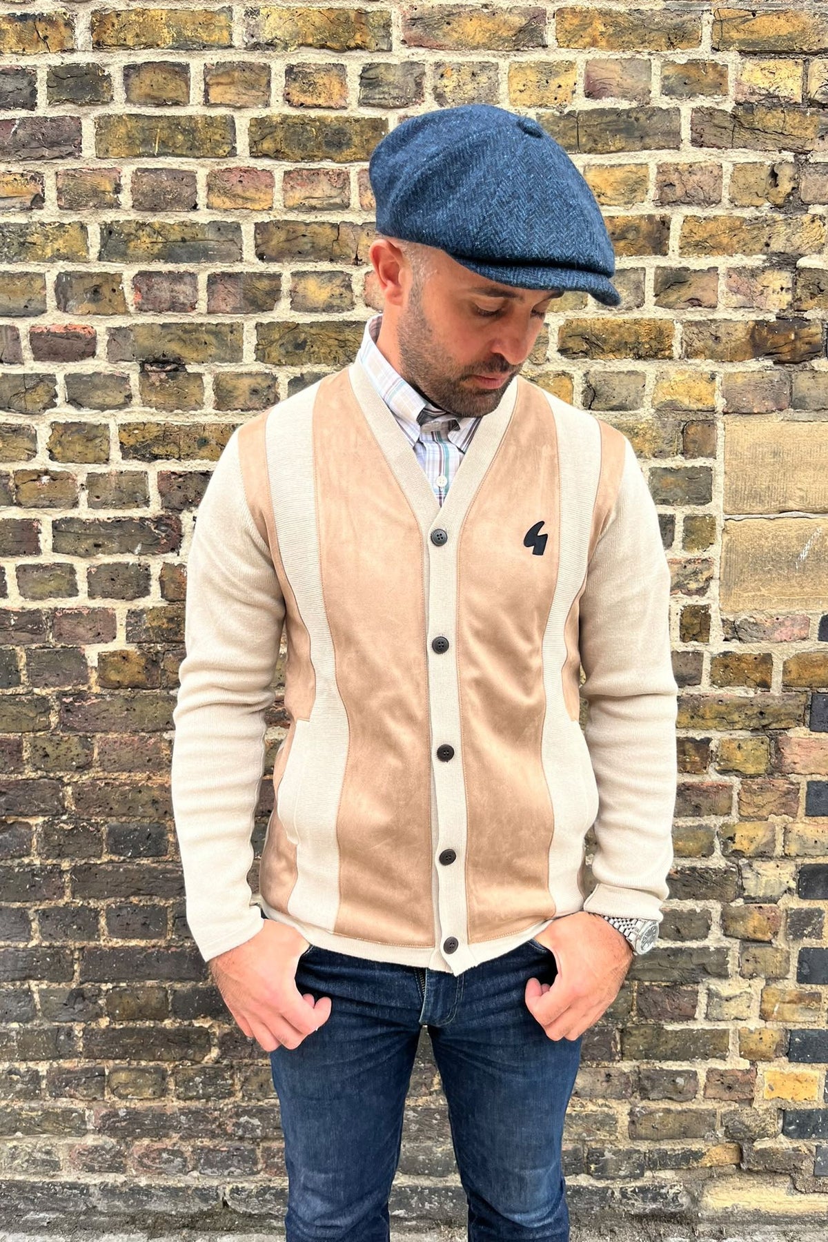 Hurst Linen Panel - Cardigan