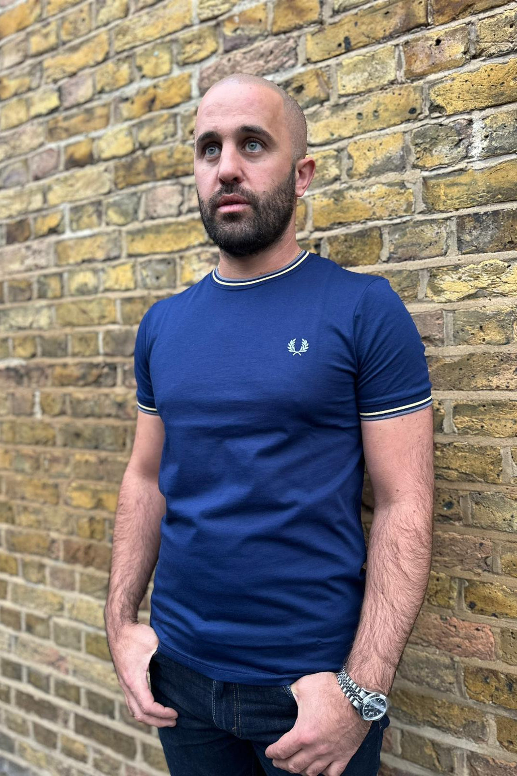 M1588 Twin Tipped French Navy / Champion Gold  - T-Shirt