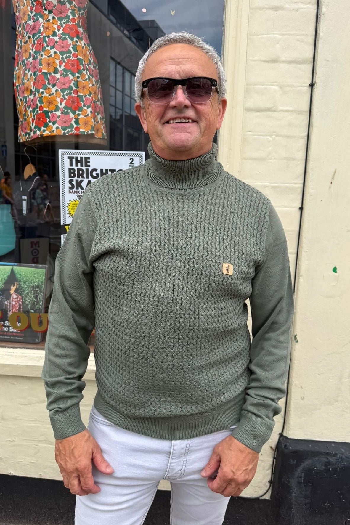 Leonardo Khaki Roll Neck - Knit