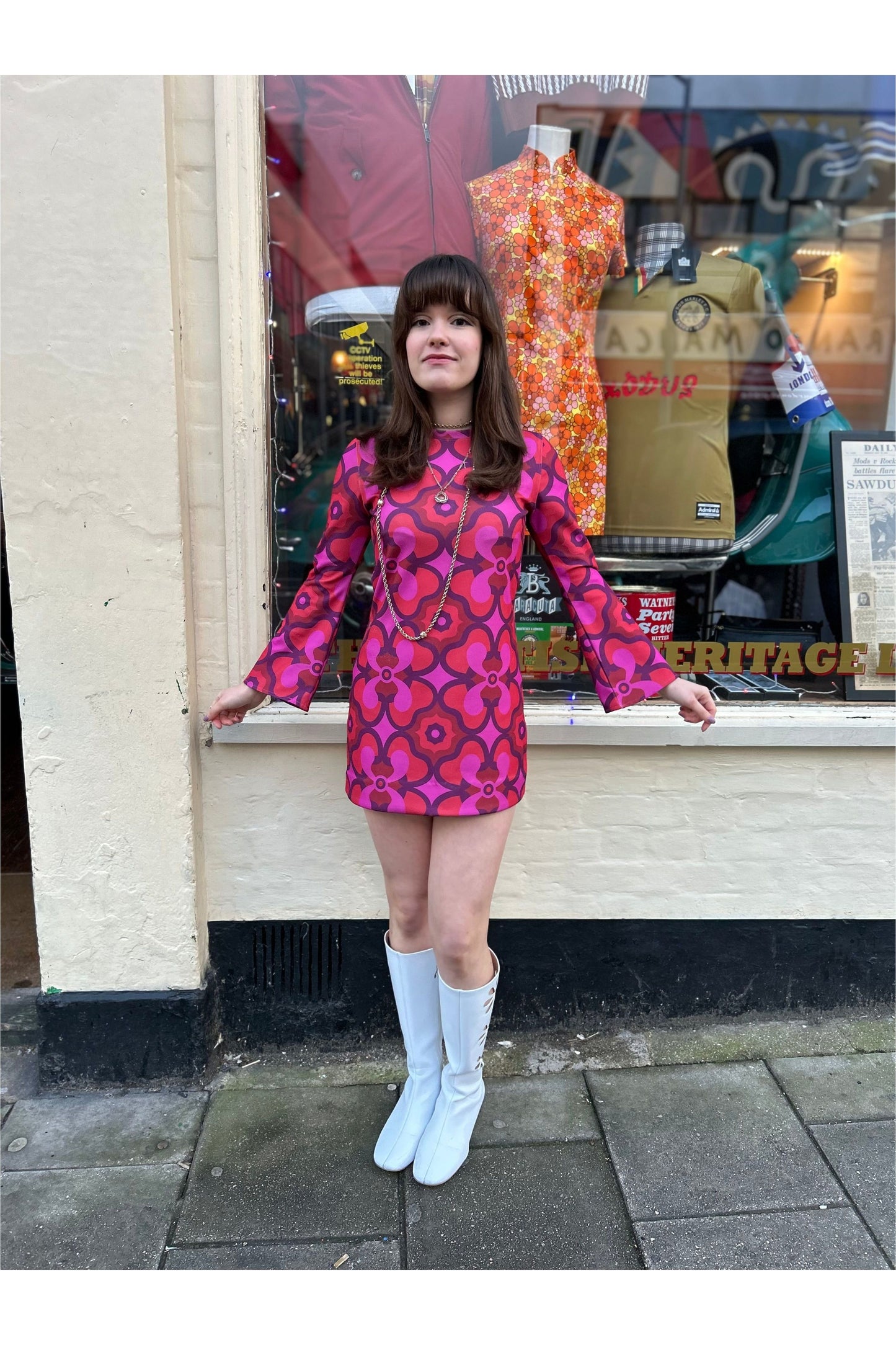 Made in England 'The Bernadette' Bell Sleeve - Dress