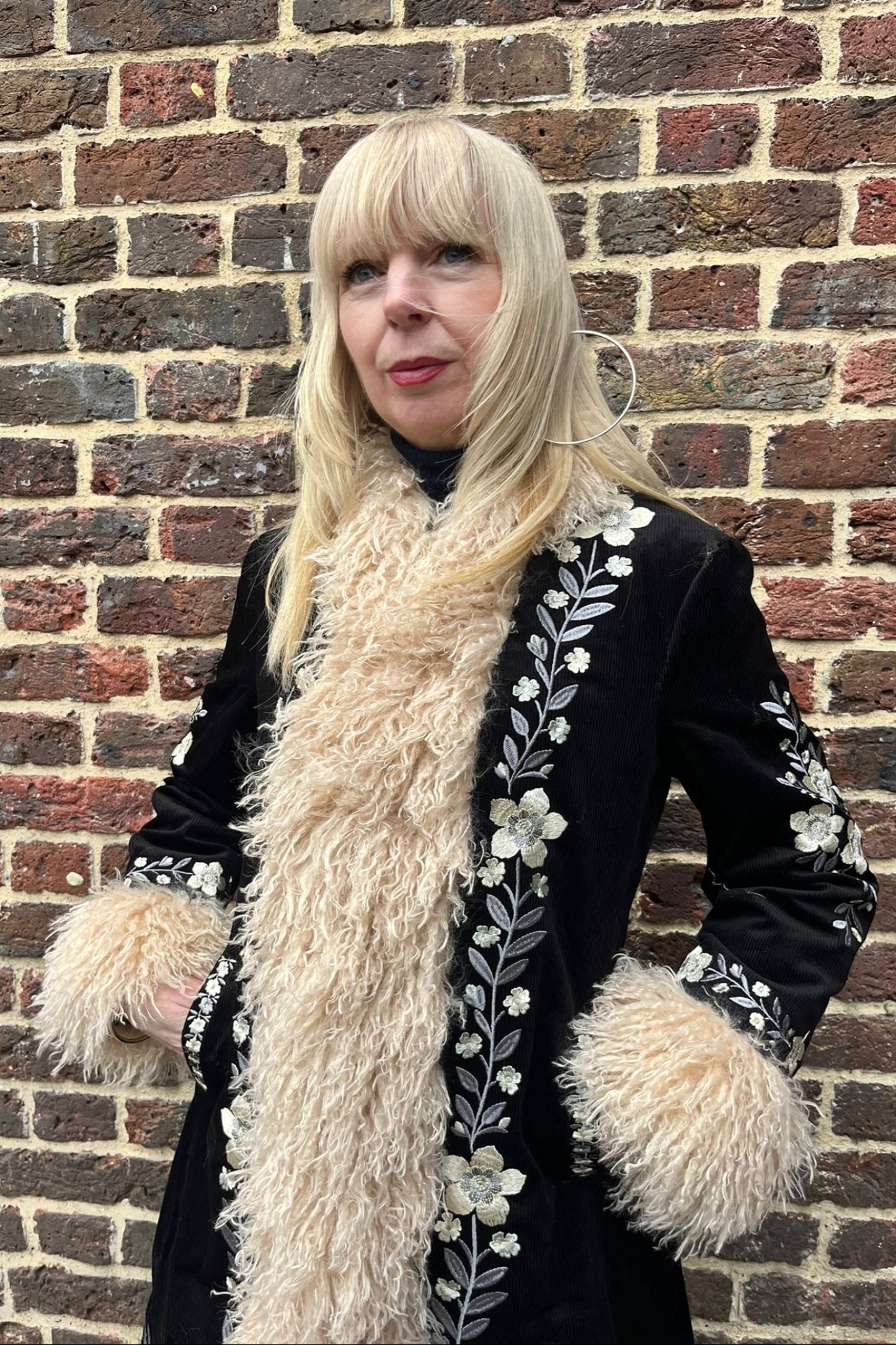 Penny Lane Fur Collar Midnight - Coat