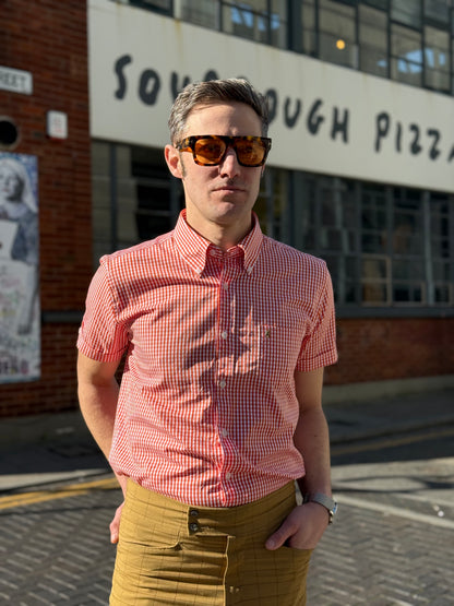 Frazer Salsa Gingham Seersucker S/S - Shirt