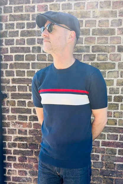 Charlton Navy - Knitted Crew Neck