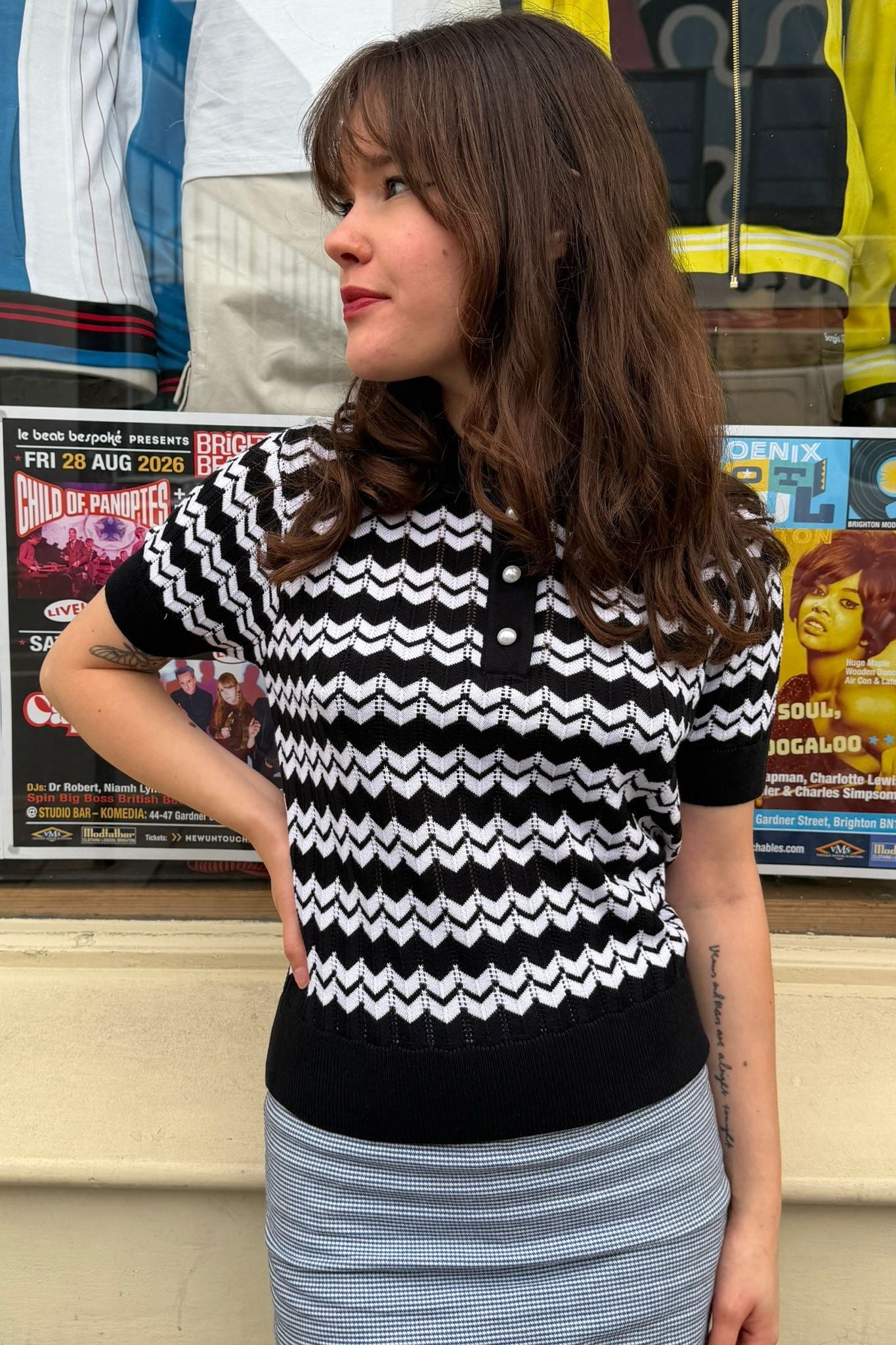 Supremes Fine Gauge Black - Polo Knit