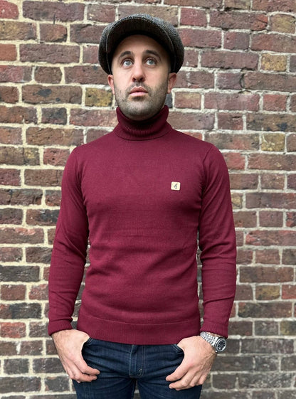 Ricardo Mulberry Plain Roll Neck L/S - Knitted Jumper