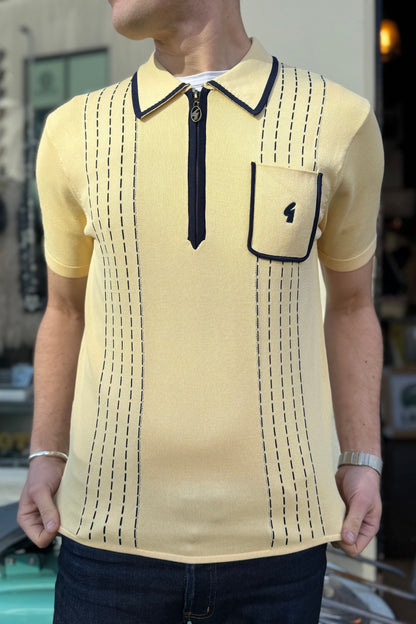 Archive Darron S/S Lemon - Polo Knit