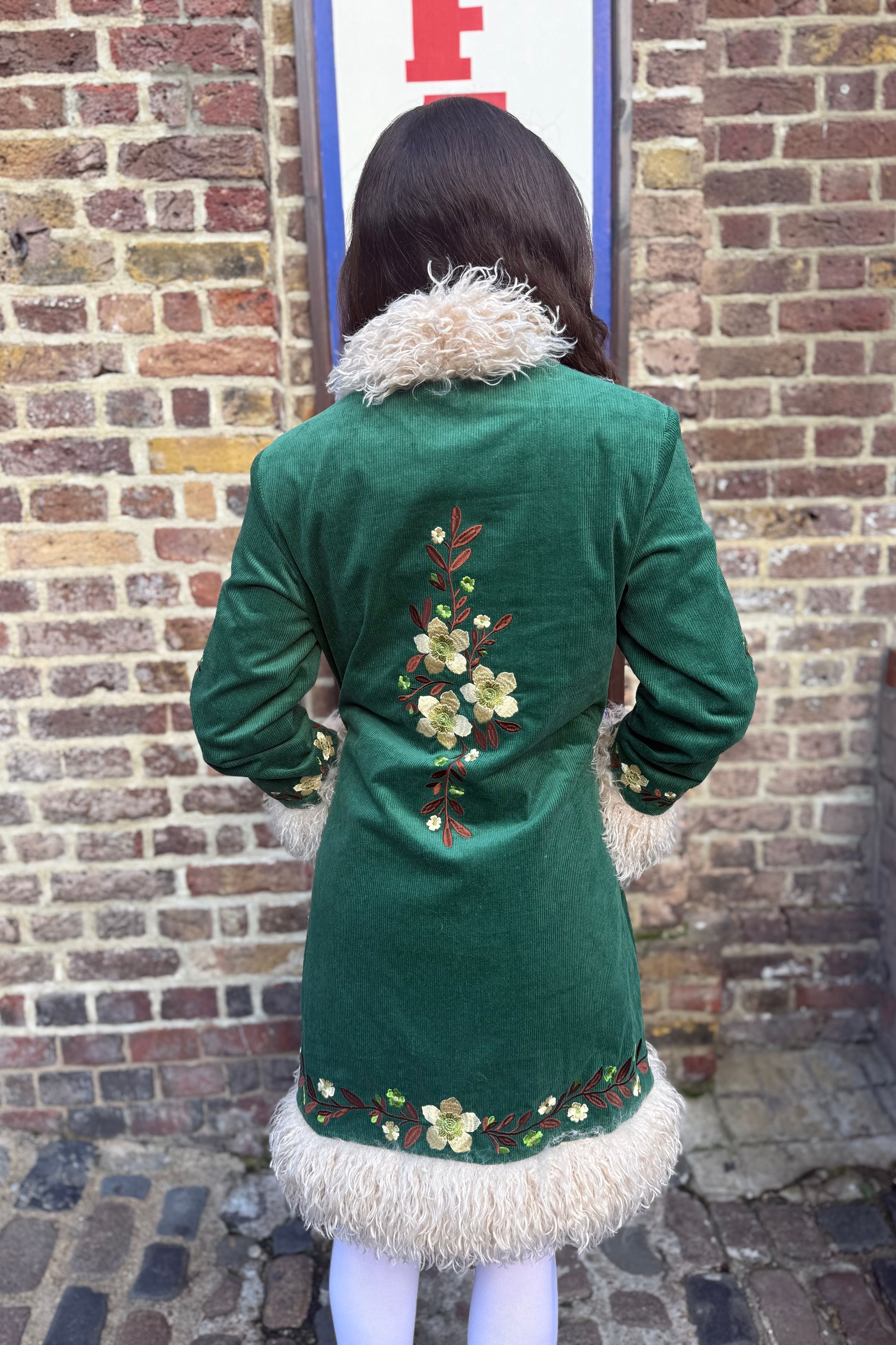 Penny Lane Fur Collar Clover - Coat