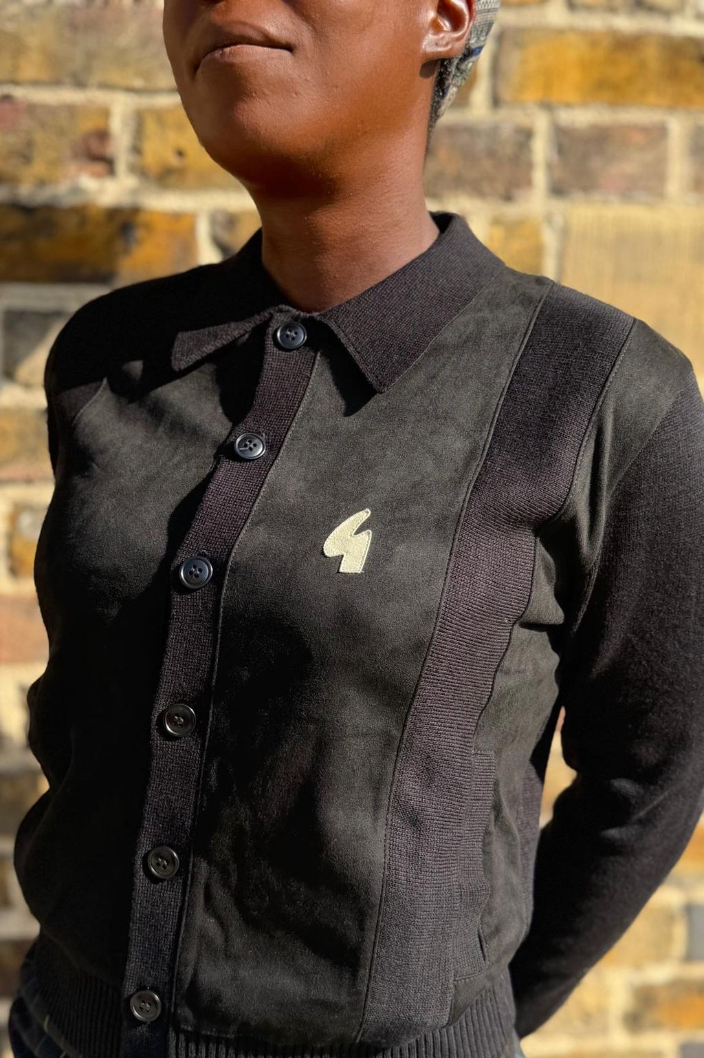 Exclusive Rita Black Button Through - Cardi