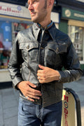 Men’s Leather Classic Black - Trucker Jacket