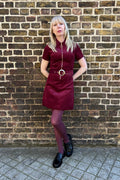 Wine Corduroy - Dress