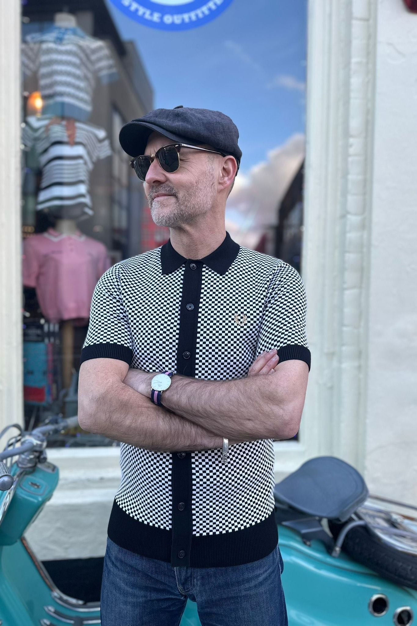 K2311 Chequerboard Button Through - Shirt