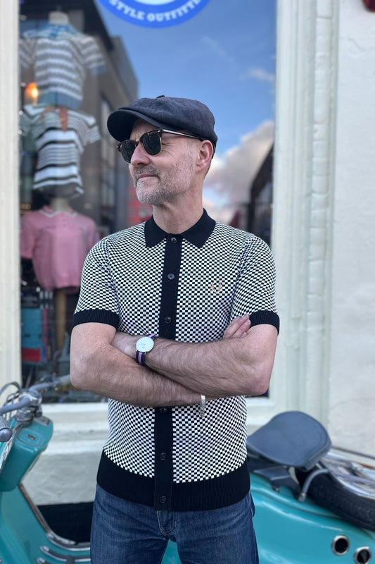 K2311 Chequerboard Button Through - Shirt